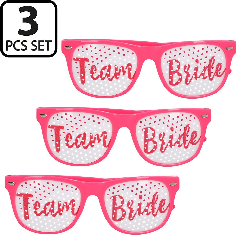 Team Bride Roze Dames Partybrillen