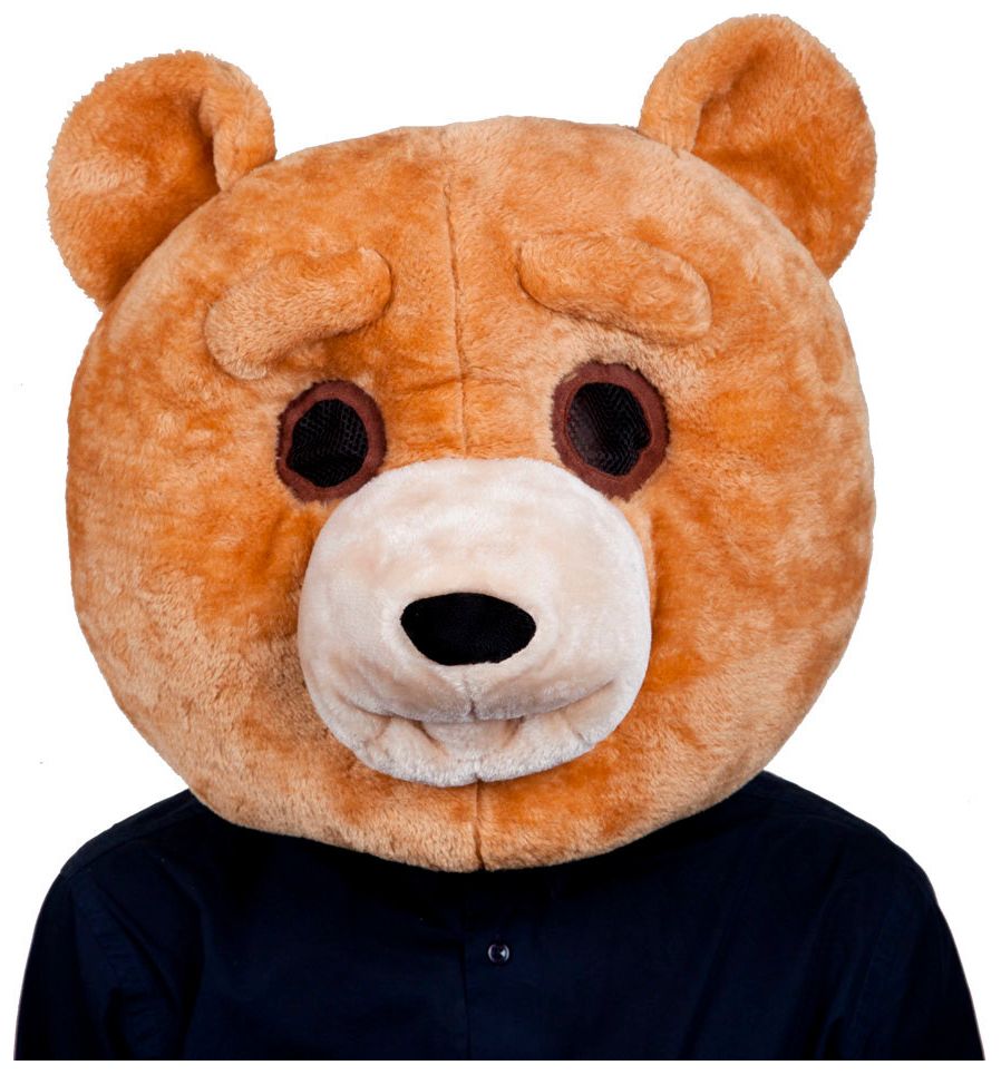 Teddy beer hoofd masker