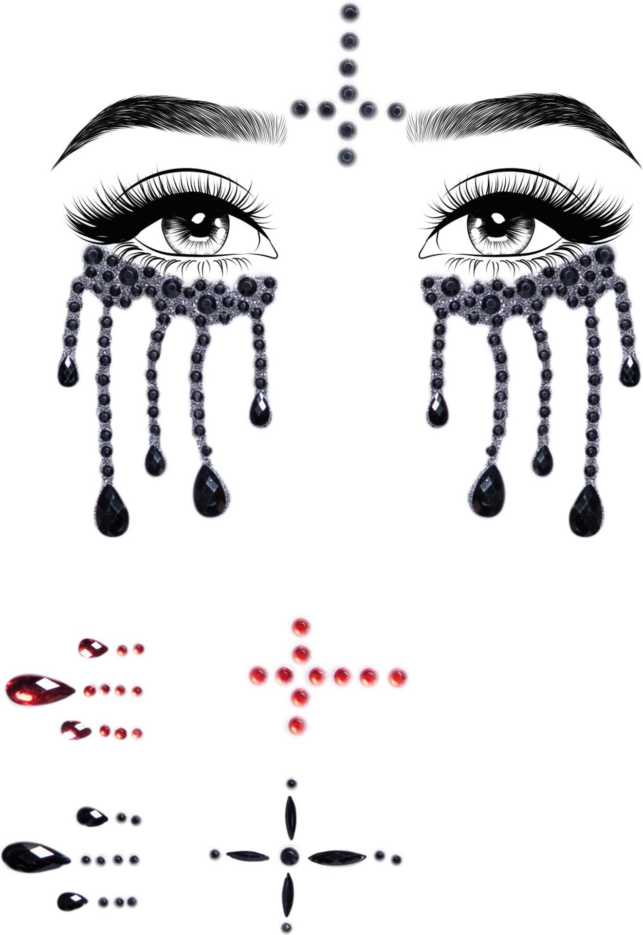 The Nun Gezicht Jewel Stickers