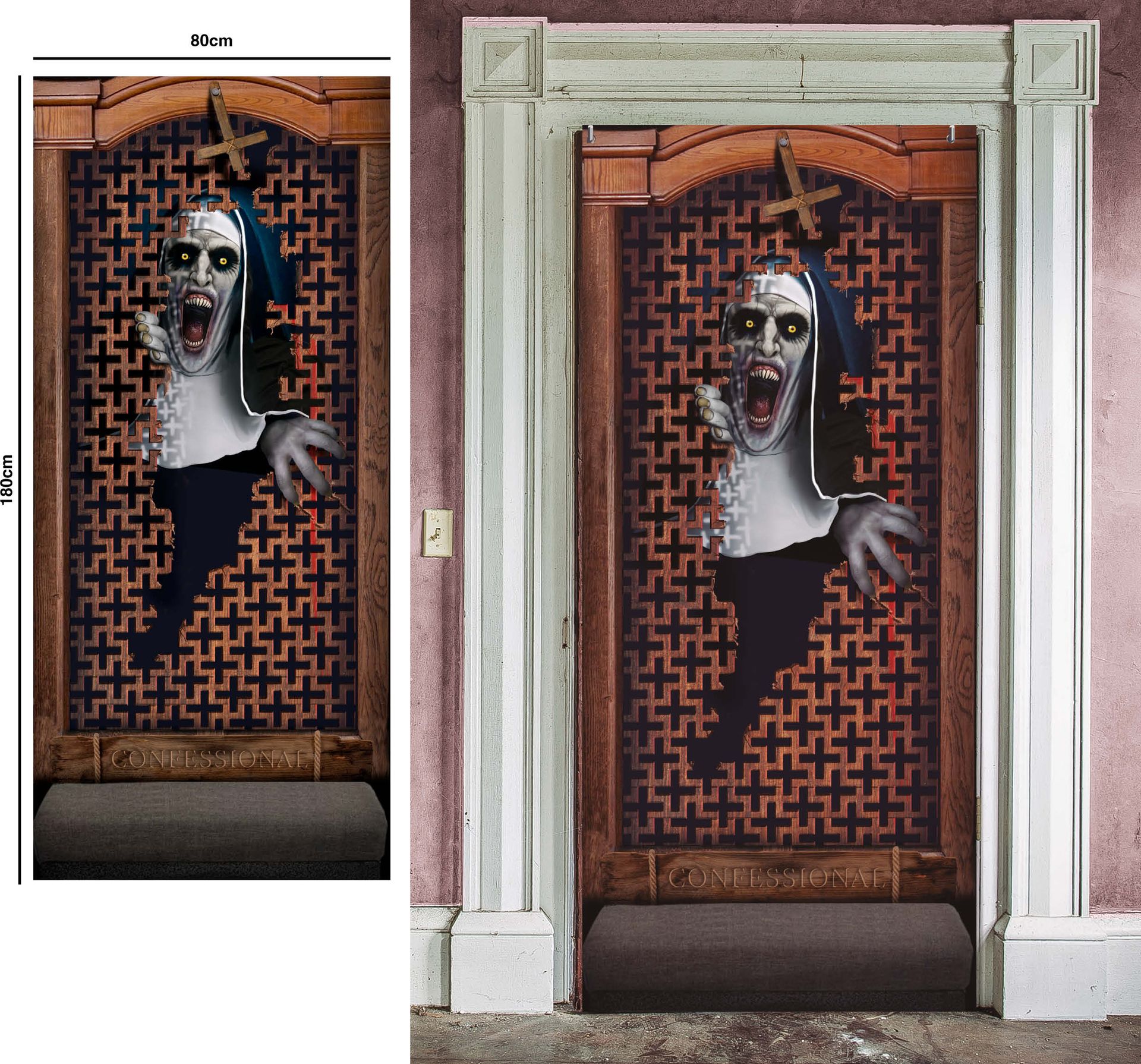 The Nun Halloween Deur Decoratie