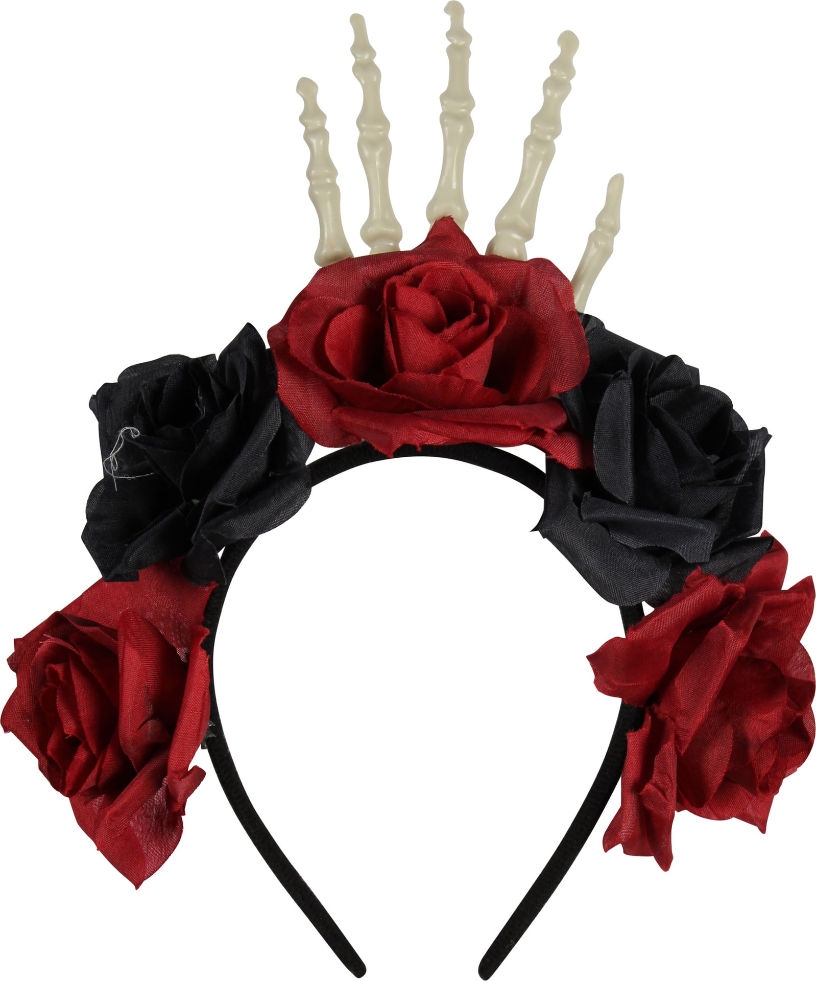 Tiara met Rozen en Skelethand Halloween Dames