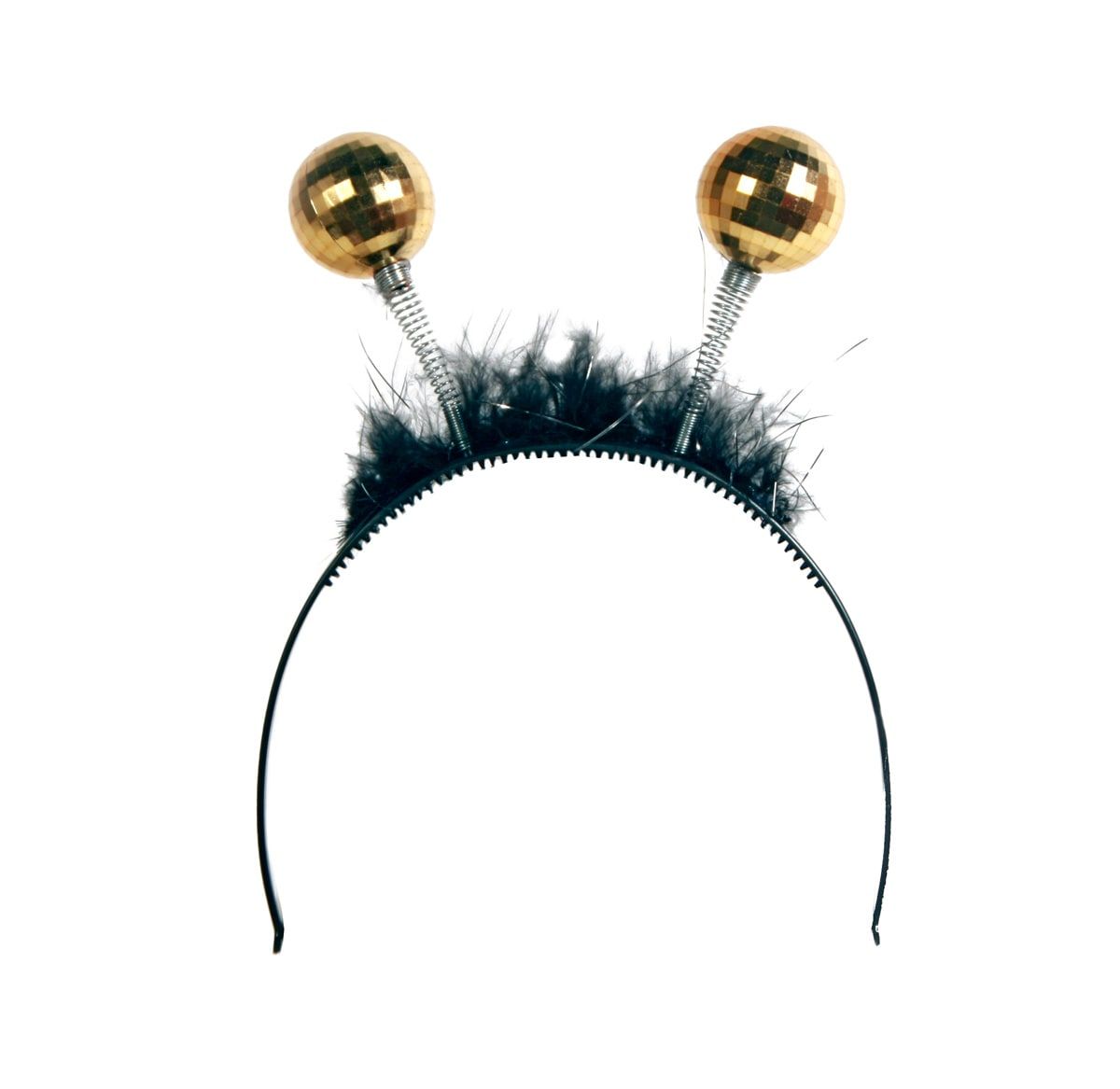 Tiara Zwart met Gouden Discoballen