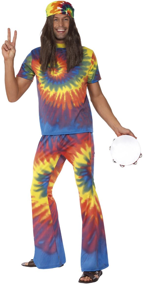 Tie Dye Hippie Kostuum