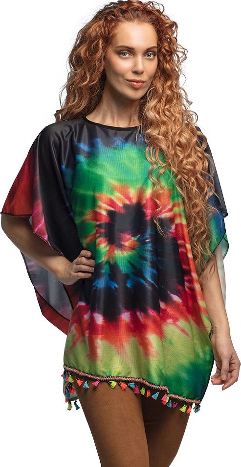 Tie Dye Hippie Poncho
