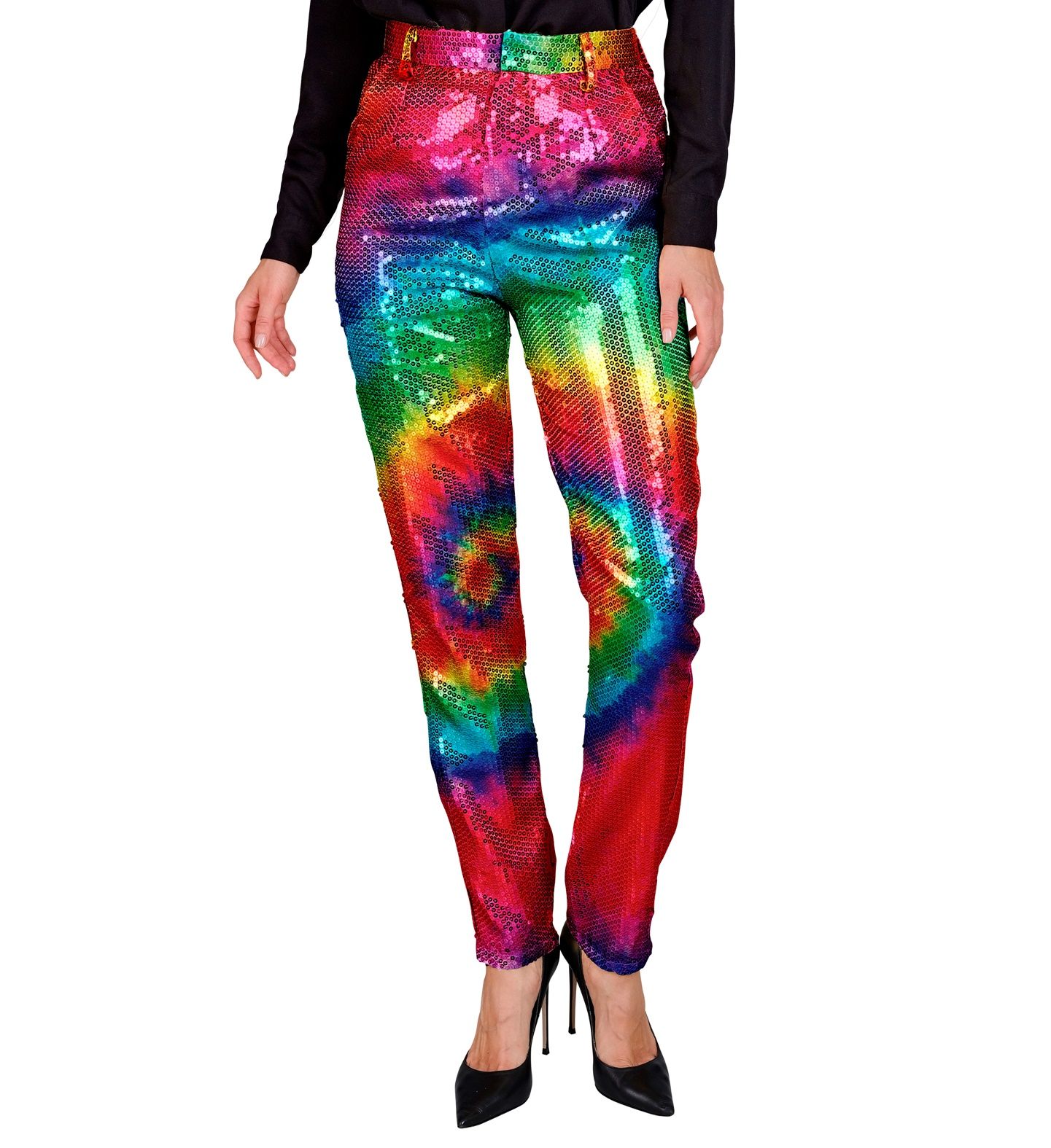Tie Dye Pailletten Broek Dames