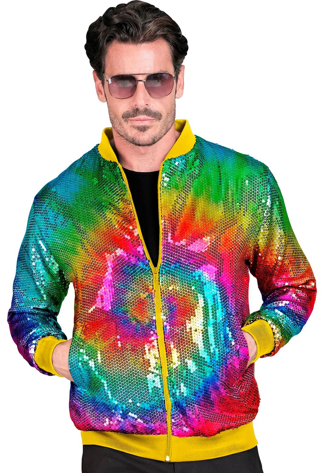 Tie Dye Pailletten Foute Trainingsjas