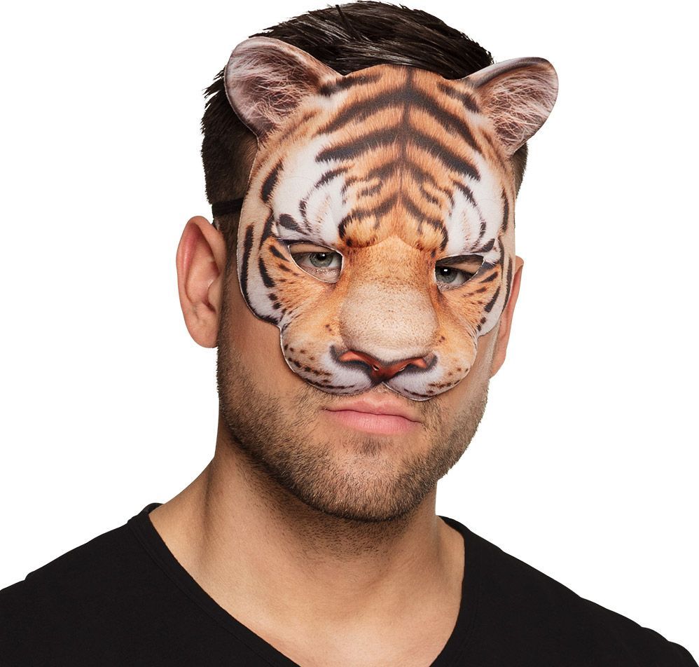 Tijger Fotorealistisch Half Masker