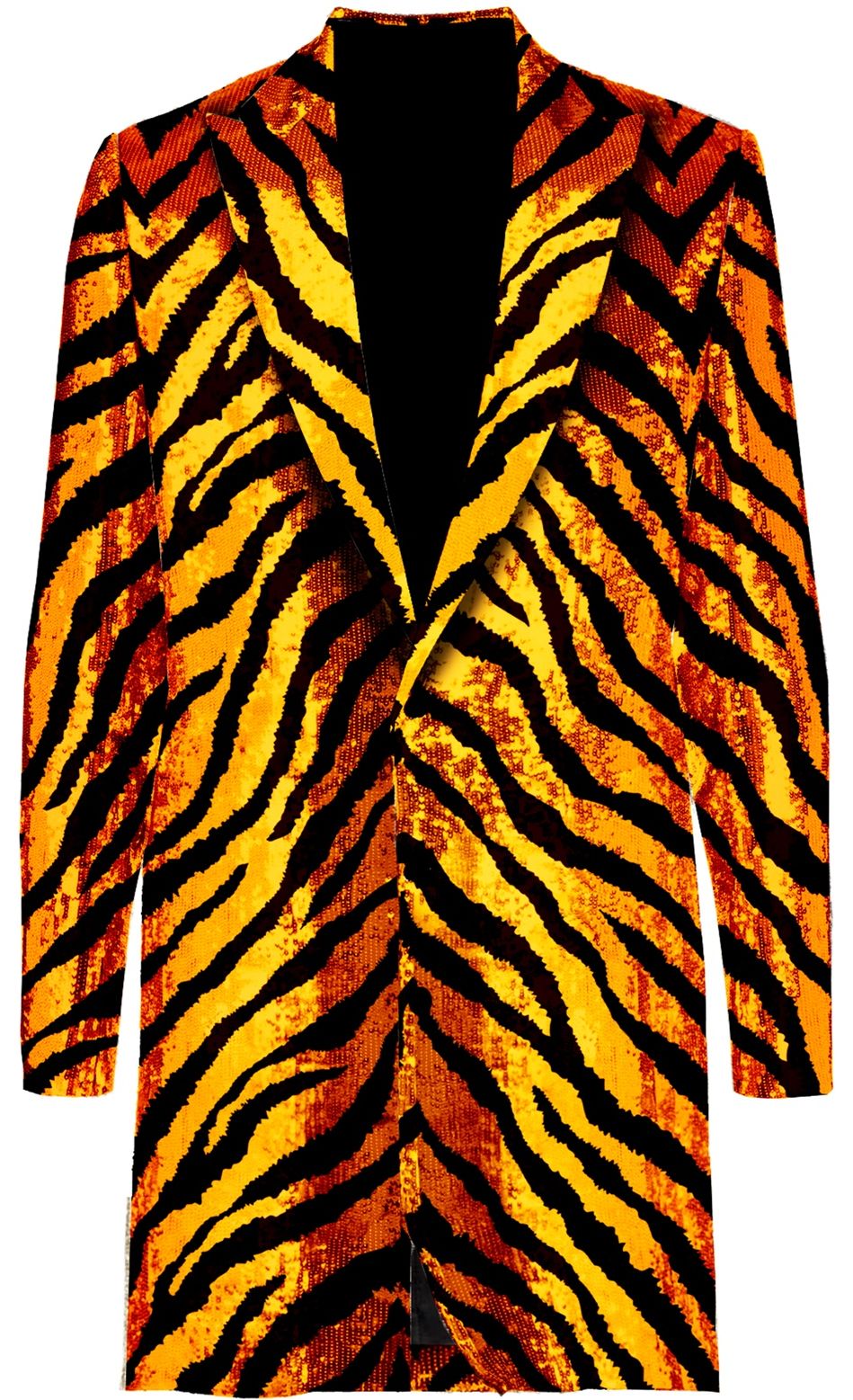 Tijgerprint Pailletten Party Jas Heren