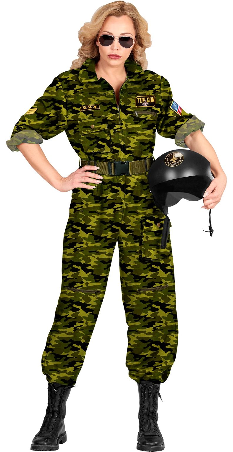 Top gun camouflage kostuum dames