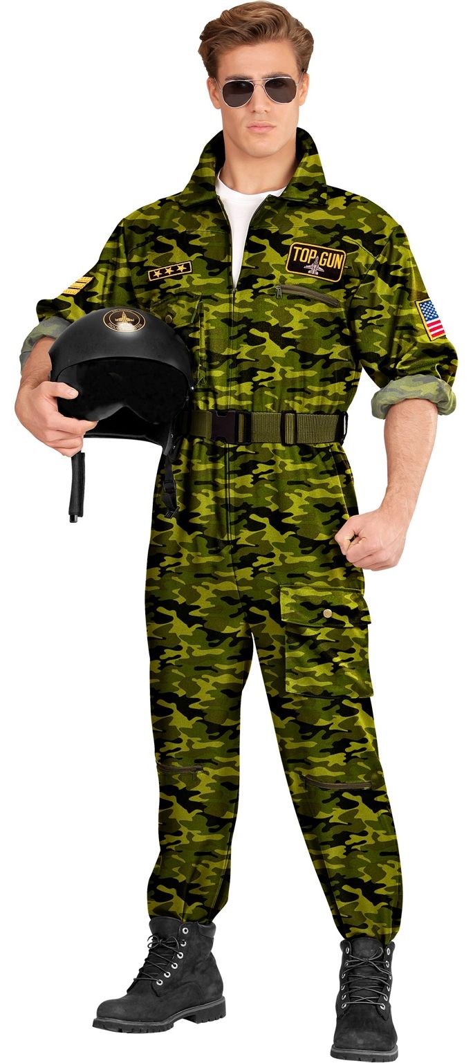 Top gun camouflage kostuum heren