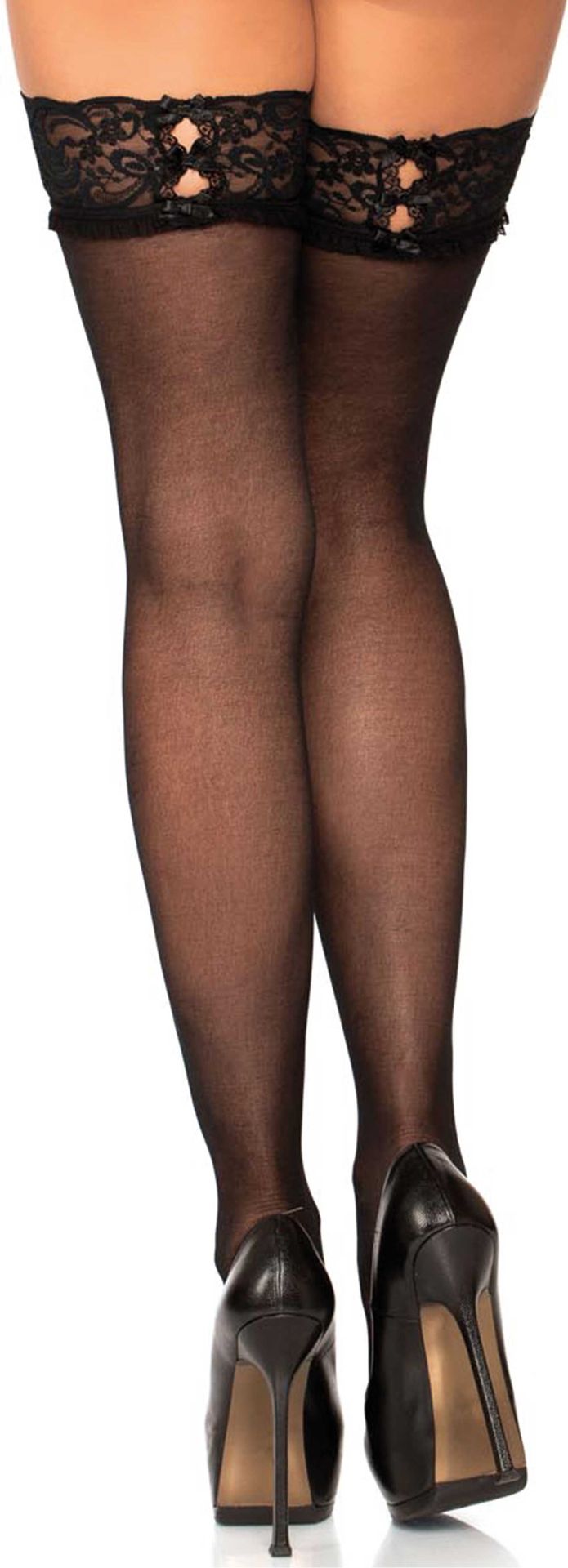 Transparante Kousen met Kanten Bovenkant
