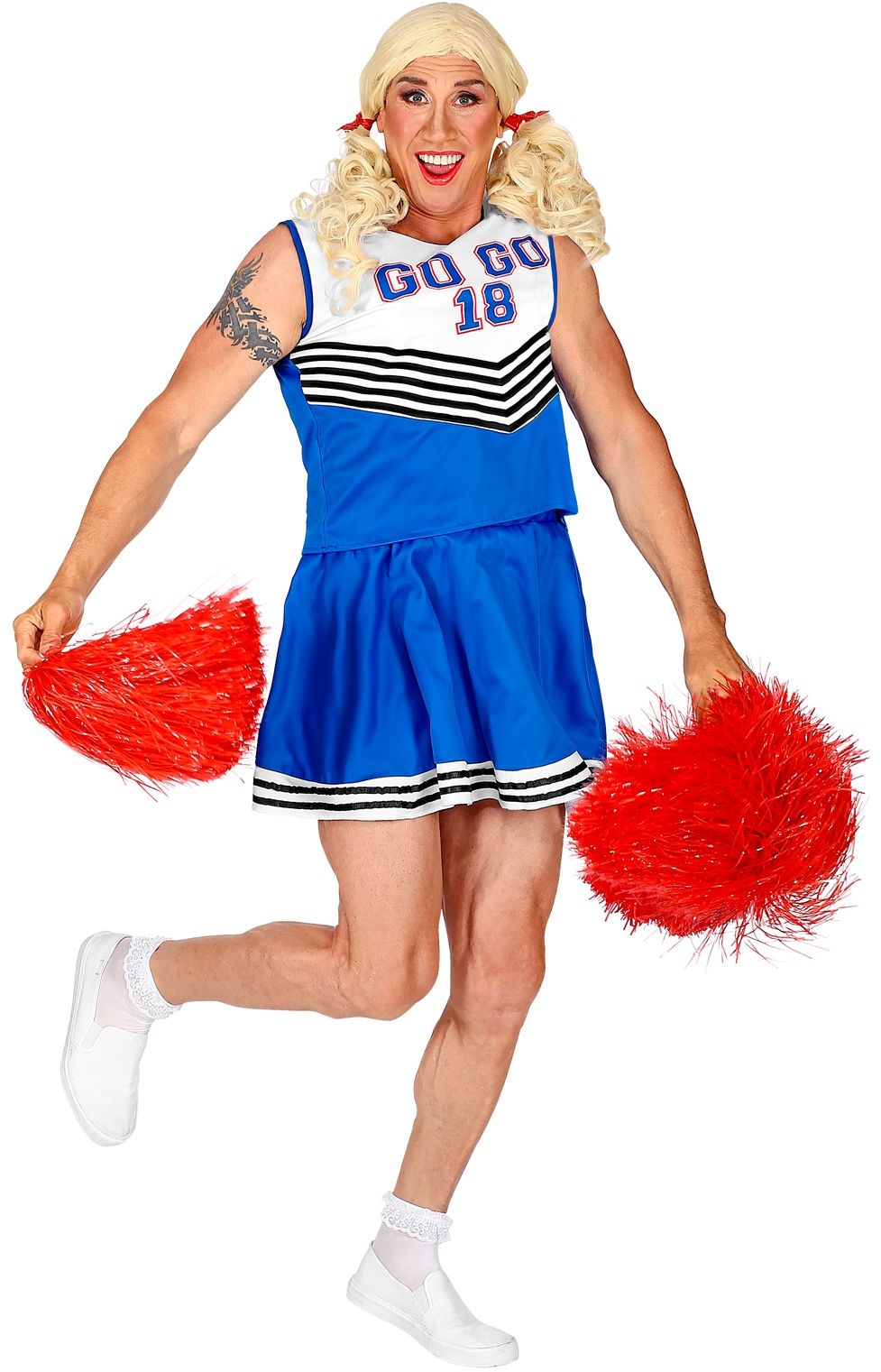 Travestie cheerleader kostuum
