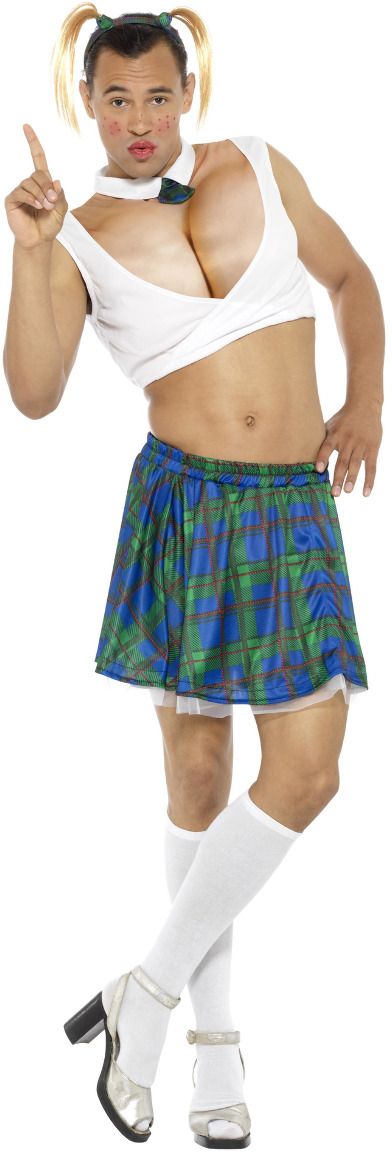Travestieten School Meisje Mannen Outfit