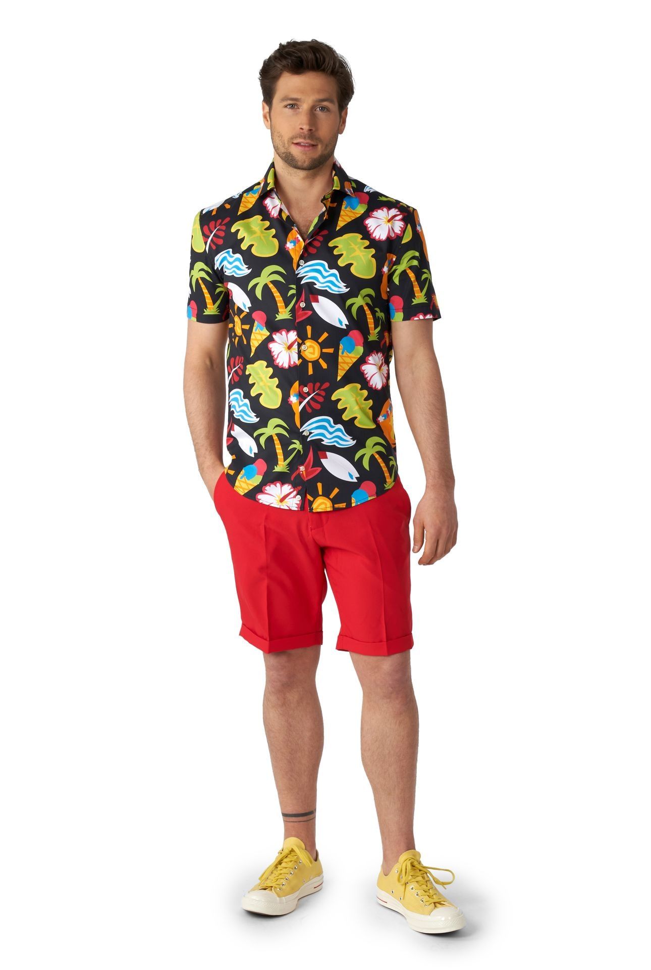 Tropische Hawaii Symbolen Opposuits Blouse
