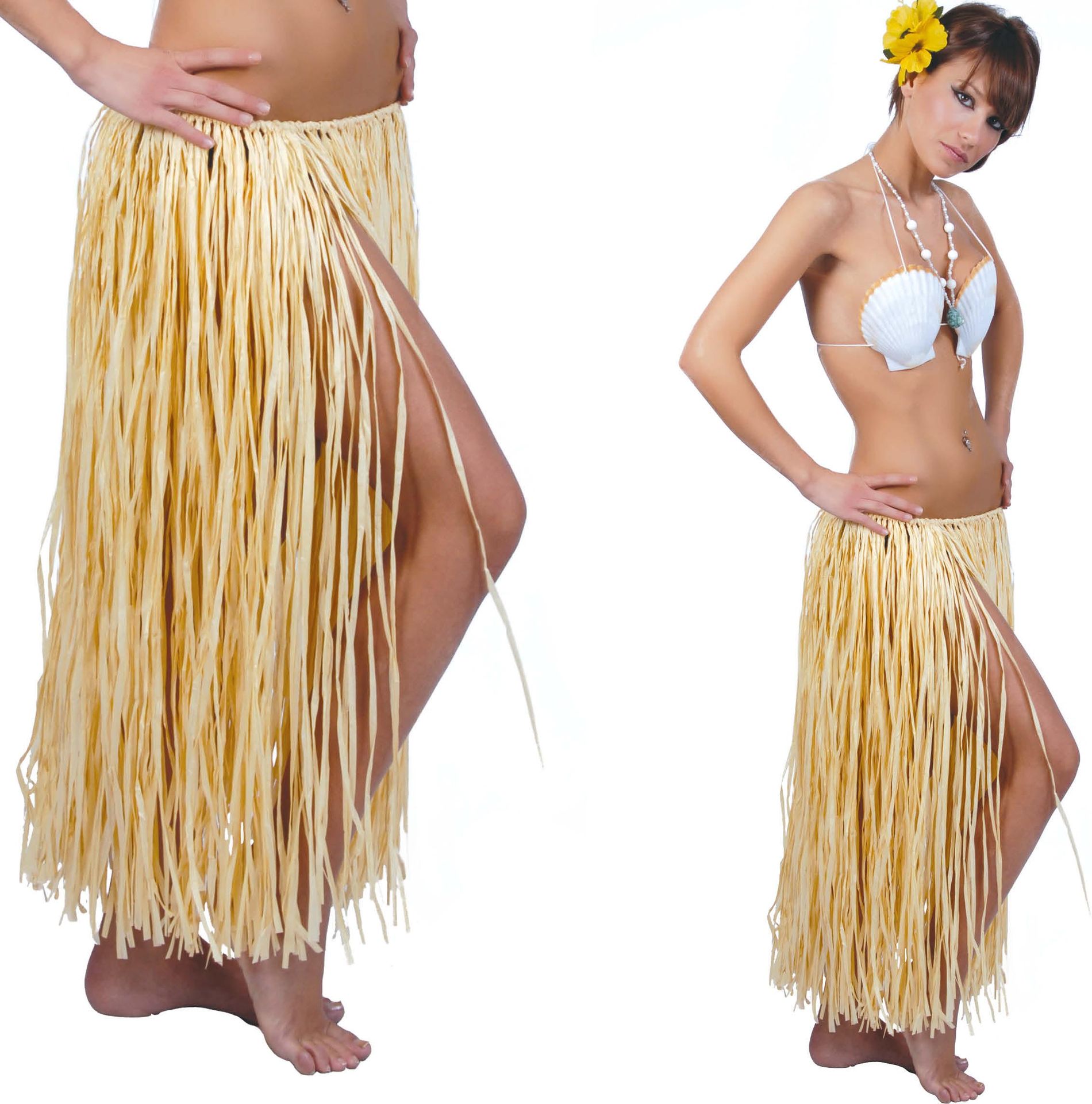 Tropische Rieten Rok Hawaii 70cm