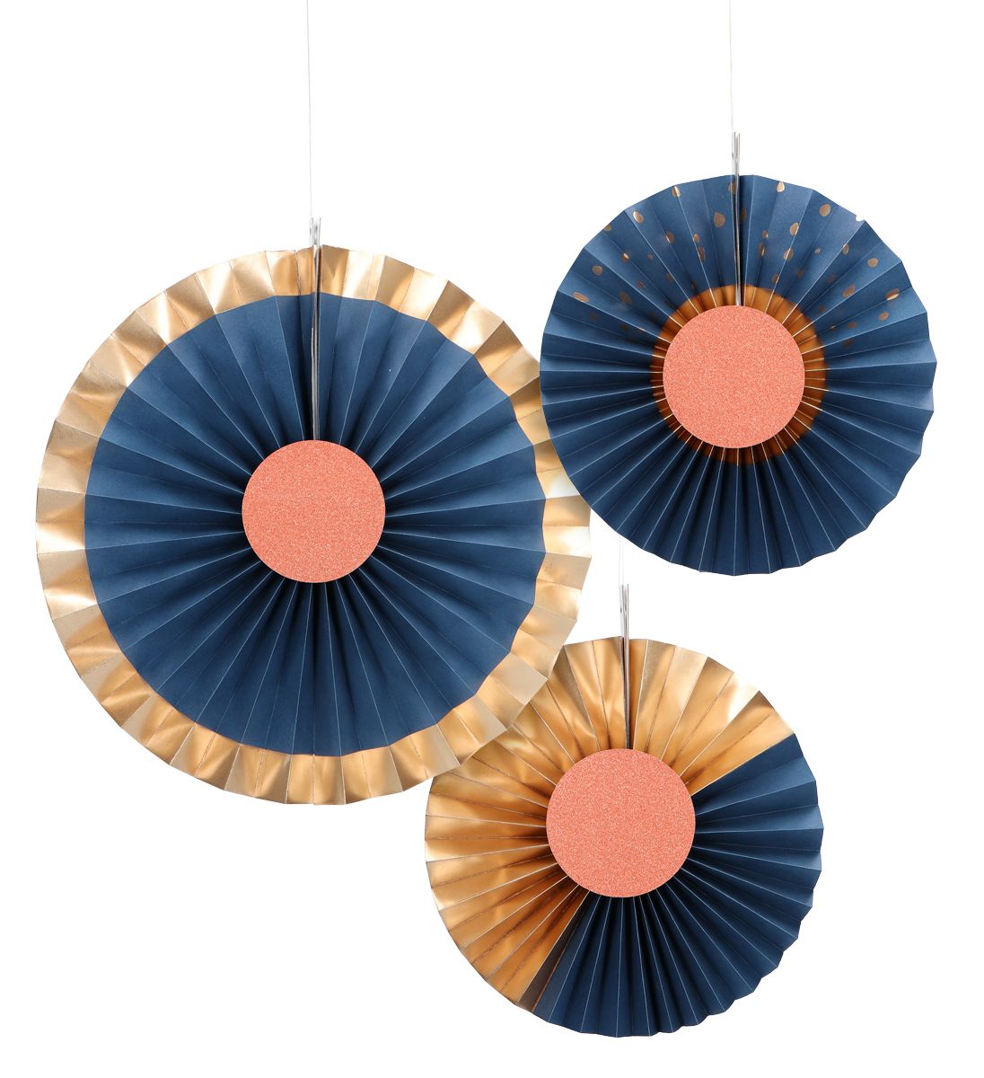 True Blue Honingraat Versiering 3 Stuks