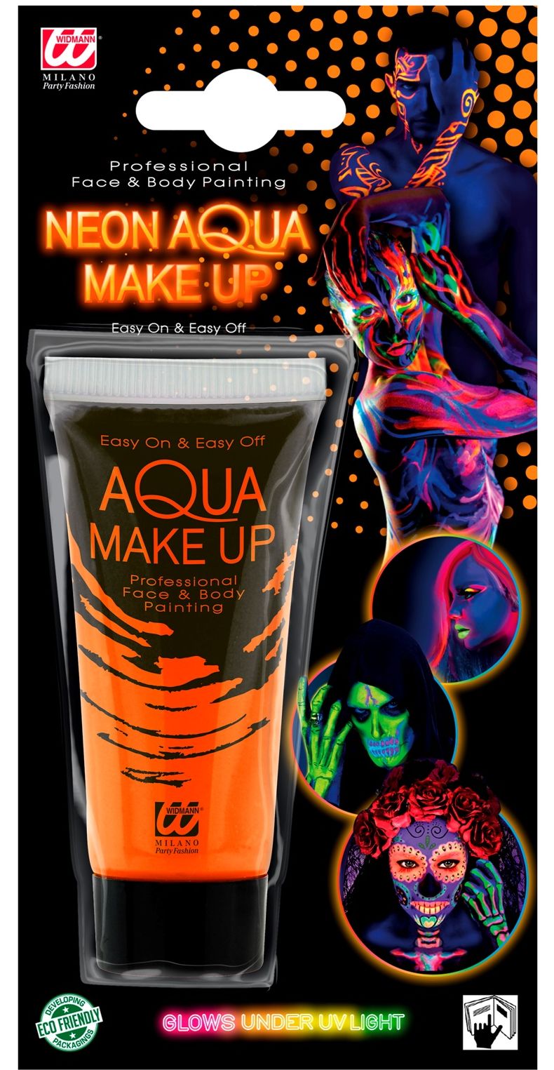 Tube Neon Oranje Waterbasis Schmink