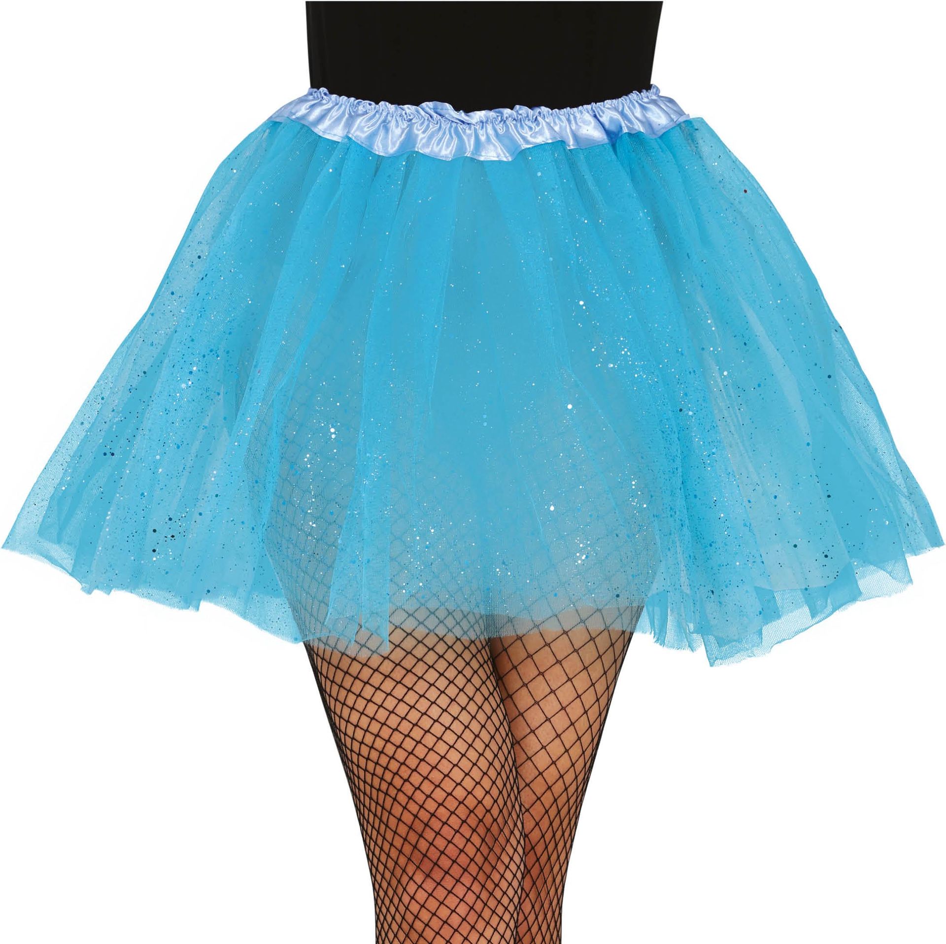 Tutu met Glitters Lichtblauw 40cm Dames