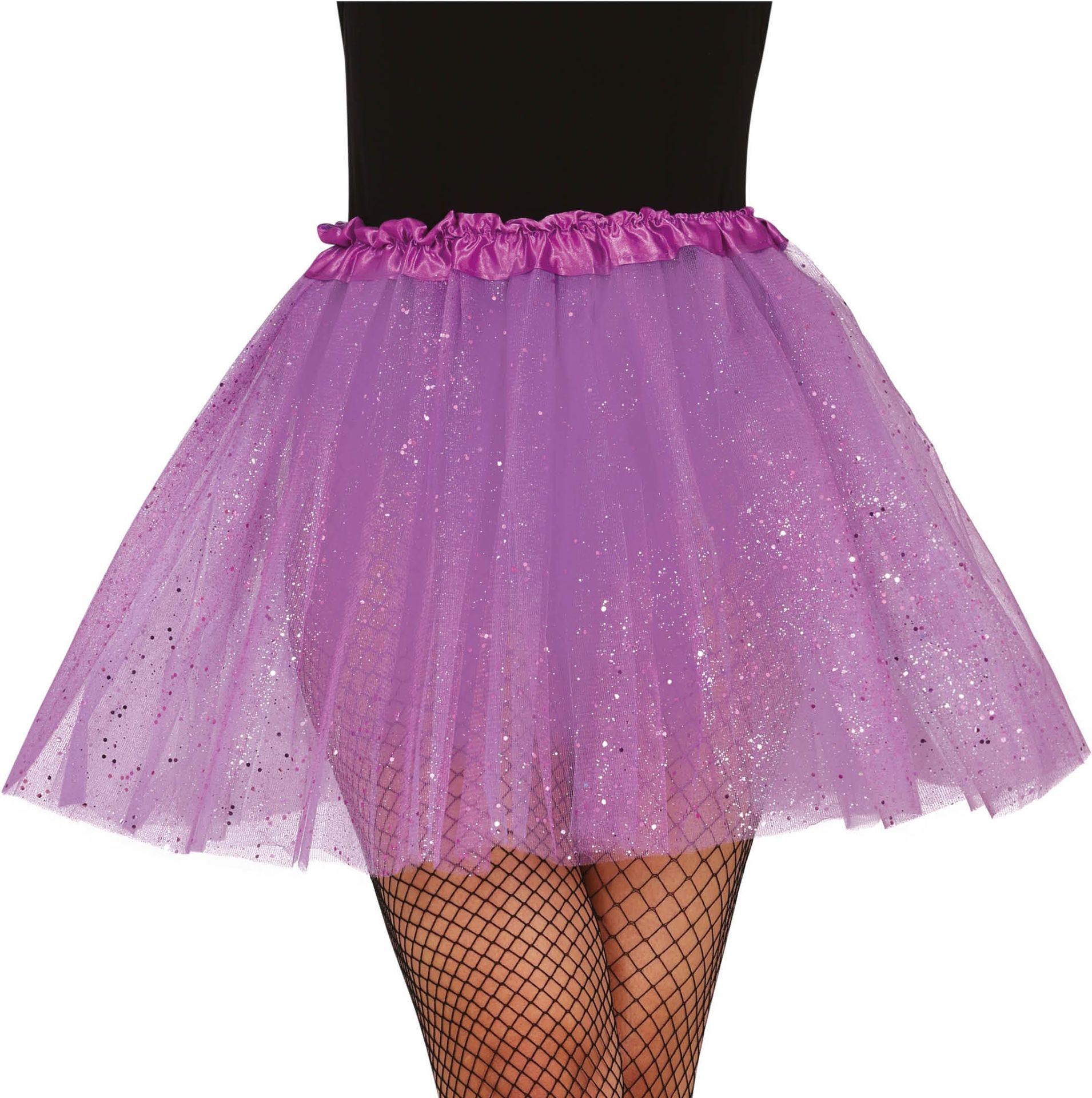 Tutu met Glitters Paars 40cm Dames