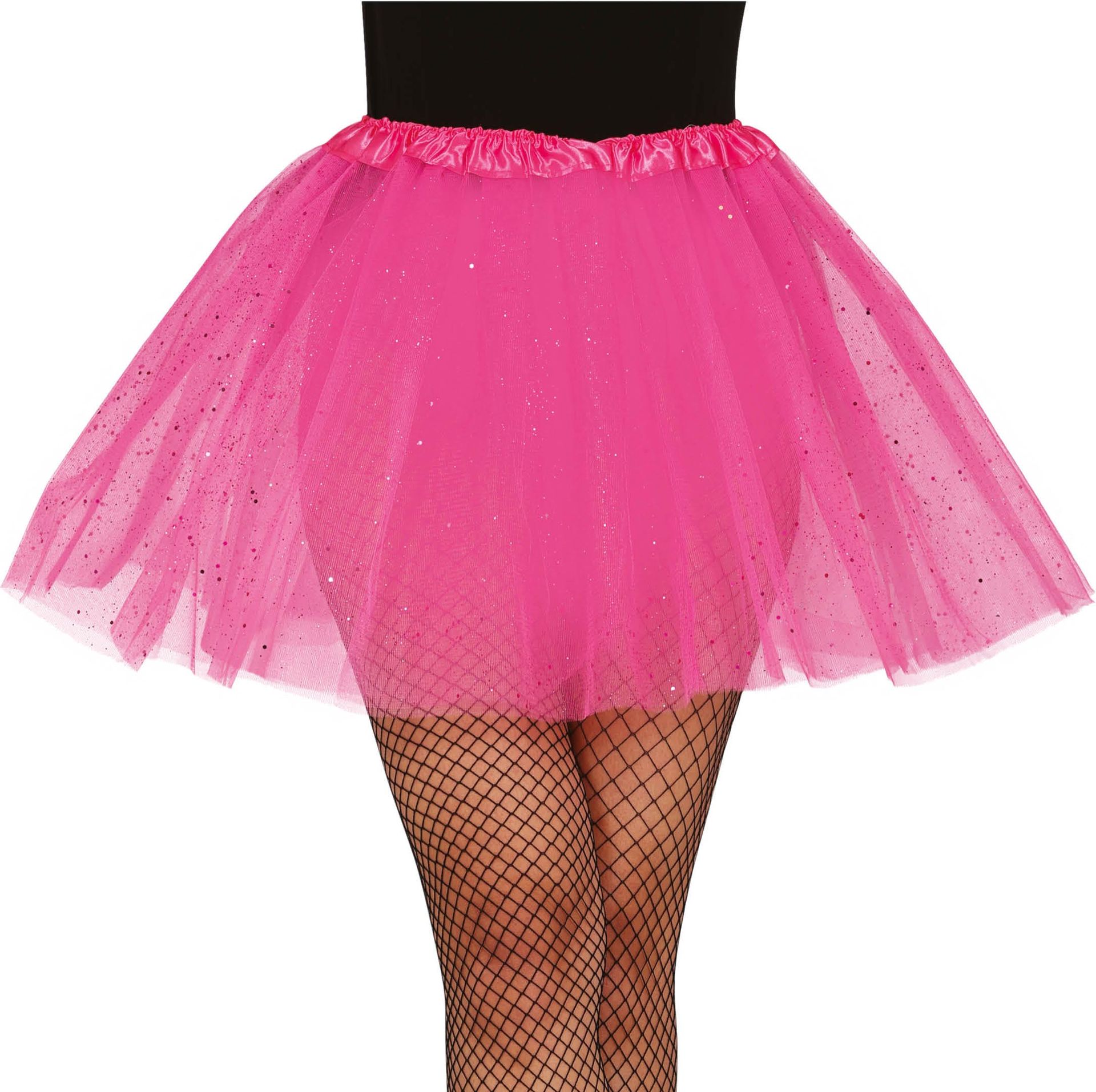 Tutu met Glitters Roze 40cm Dames