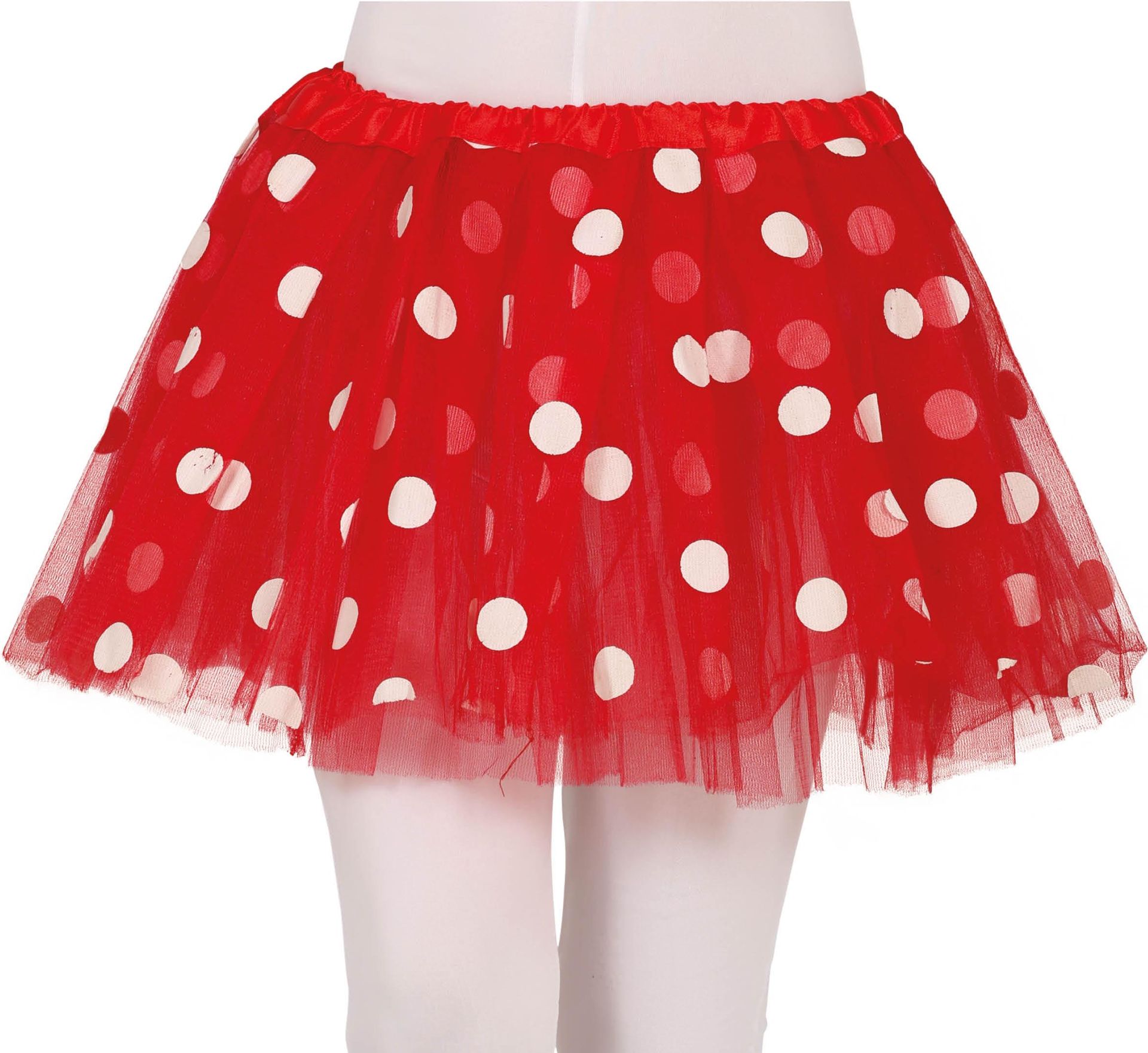 Tutu Rood met Witte Stippen 30cm Meisjes