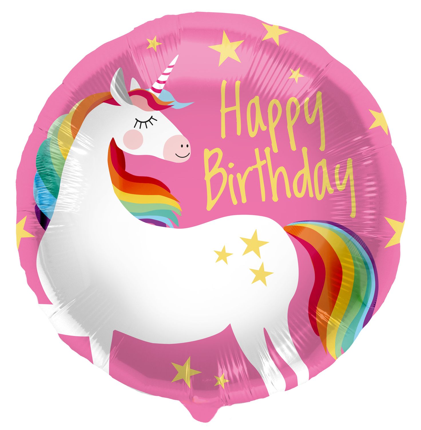 Unicorn happy birthday folieballon 45cm