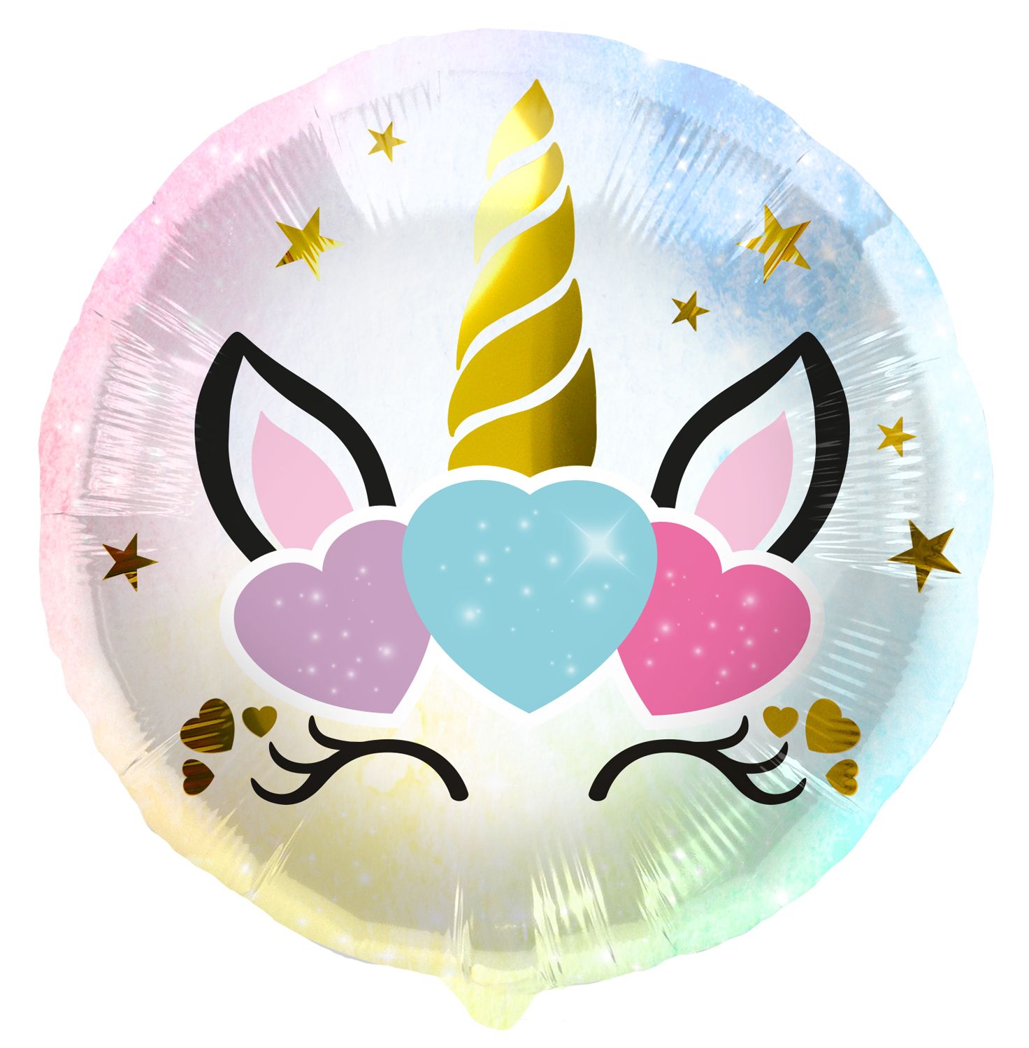 Unicorn Party Hartjes Folieballon 45cm