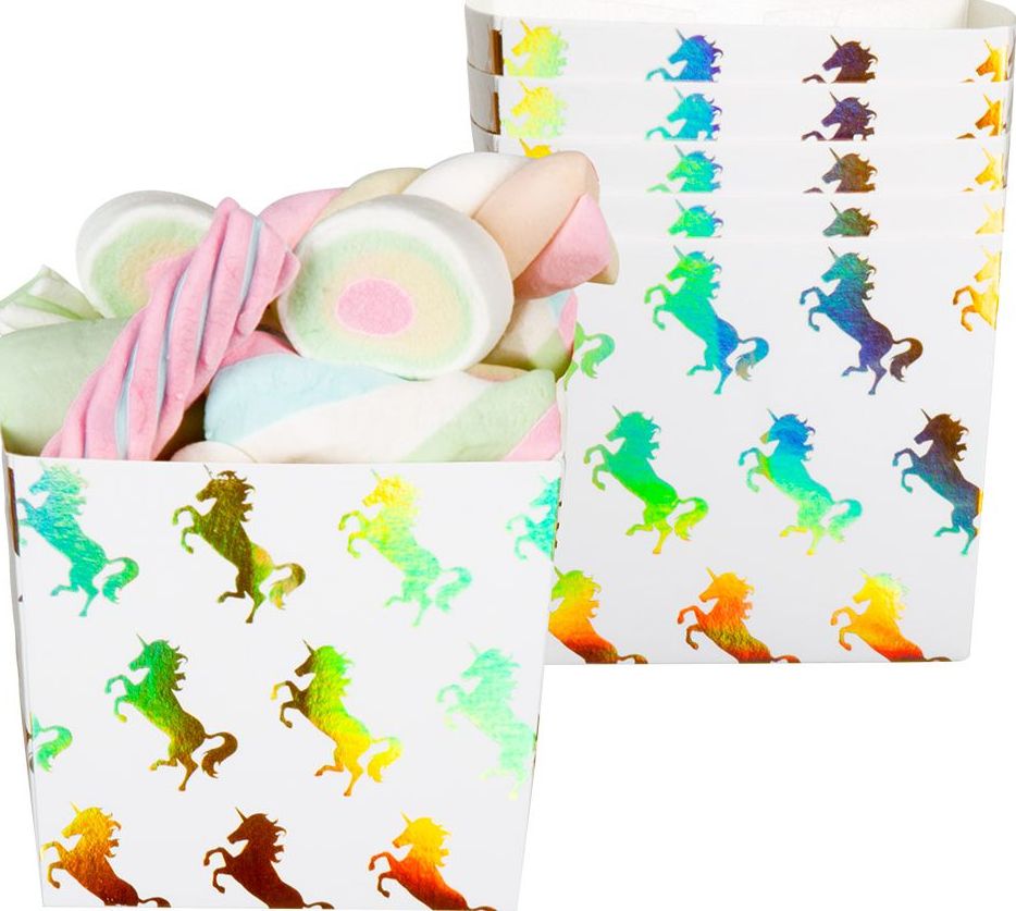 Unicorn Themaparty Snack Bakjes Holografisch