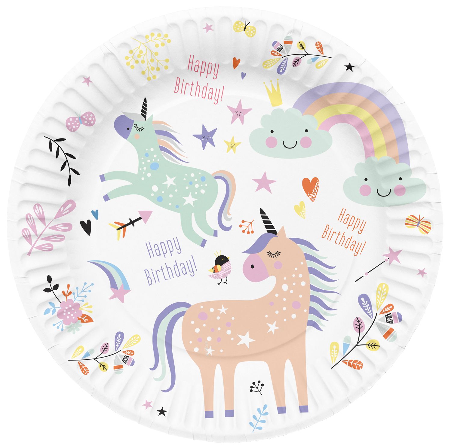 Unicorns en Rainbows Kinderfeestje Bordjes 8 Stuks
