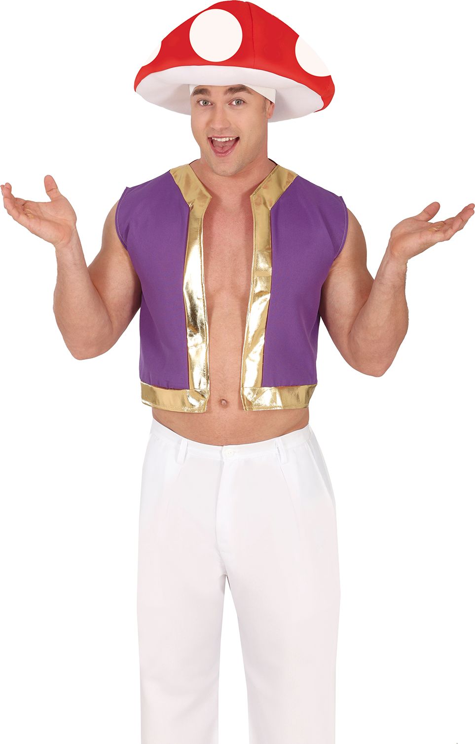 Unisex Lilac Multicolor Hoed Toad Mario