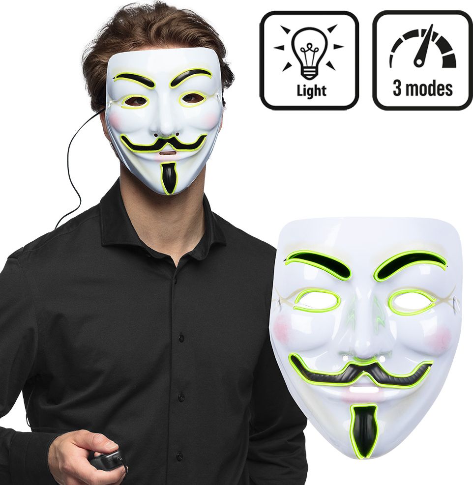 V For Vendetta Gezichtsmasker Led