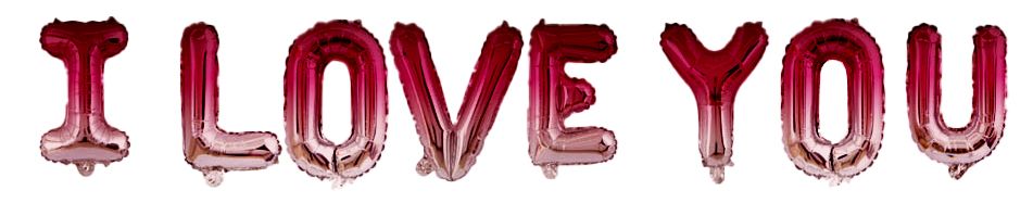 Valentijnsdag i love You letter ballonnen