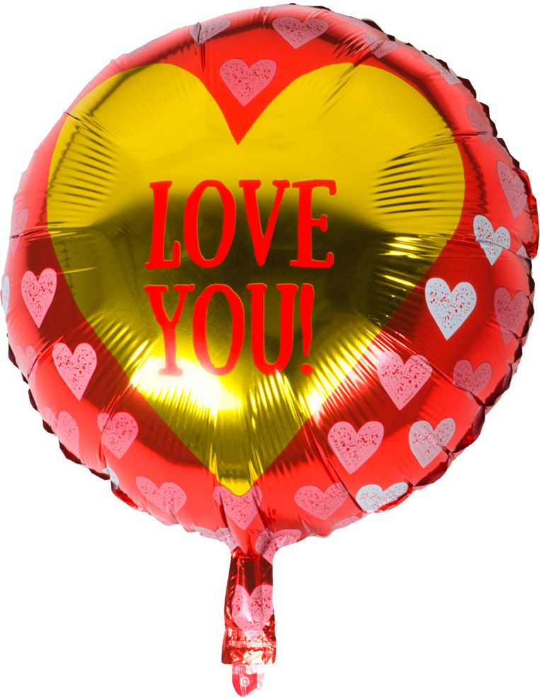 Valentijnsdag love you folie ballon