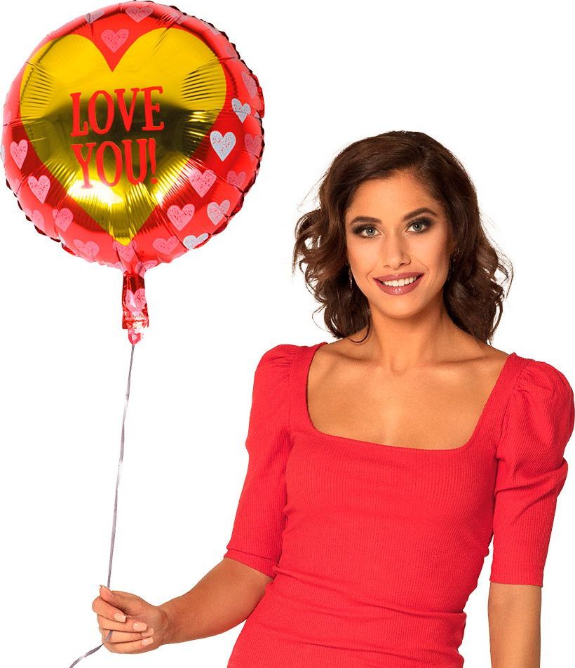 Valentijnsdag Love You Folie Ballon