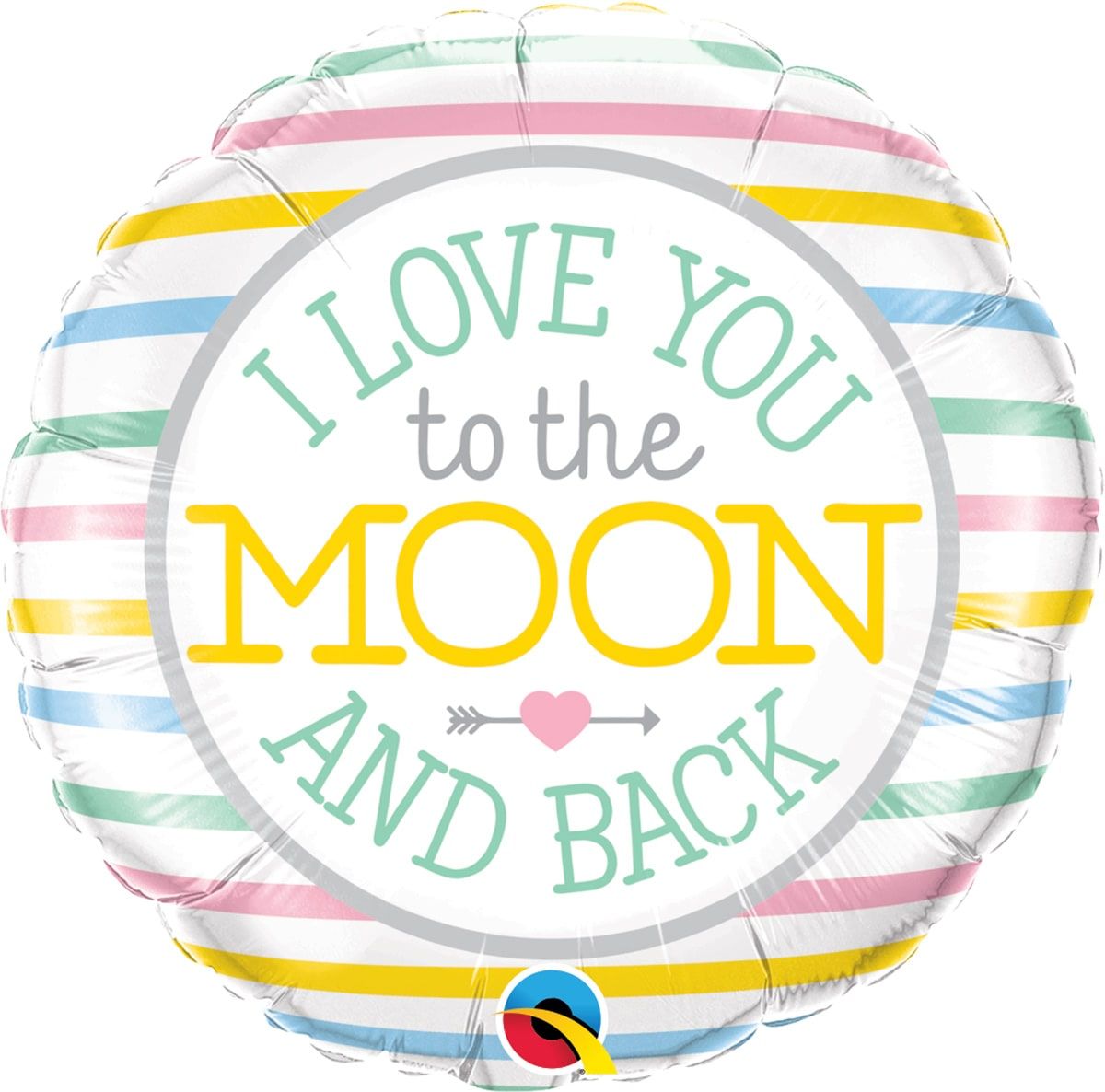 Valentijnsdag love you to the moon folieballon