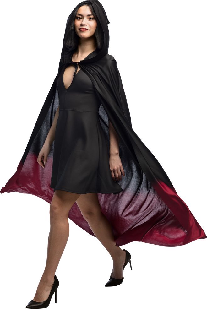 Vampier Cape Fade Zwart Rood