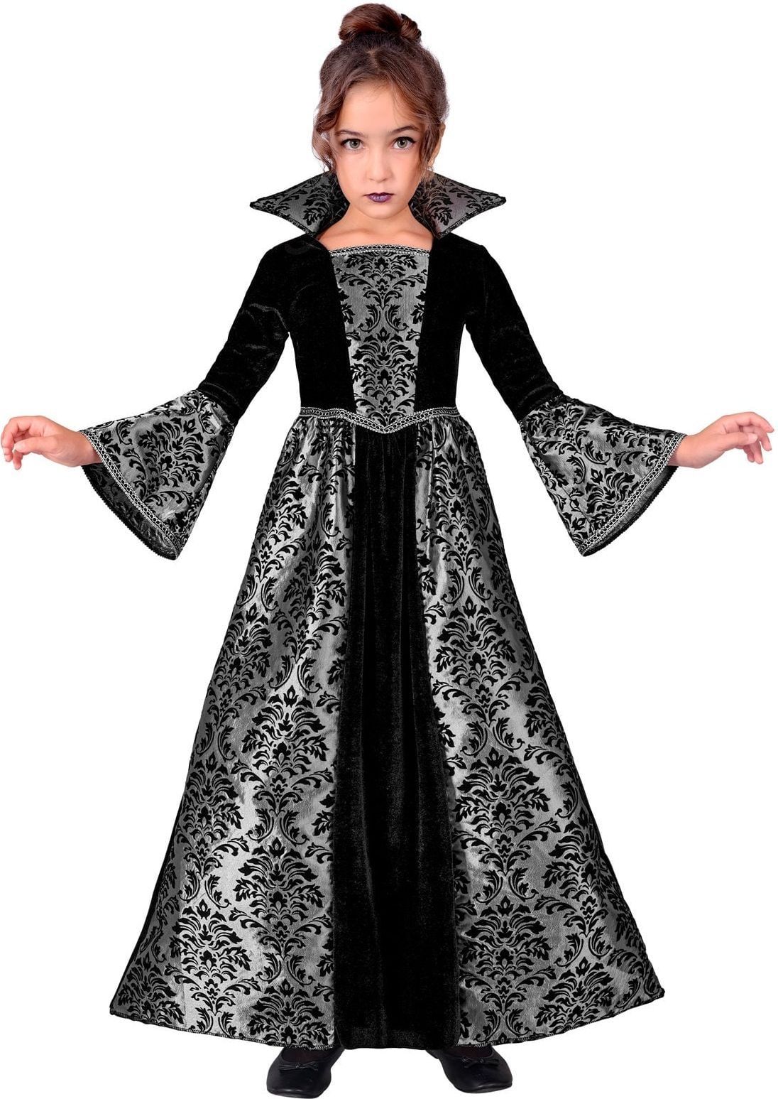 Vampier Gothic Jurk Halloween Zwart Meisjes