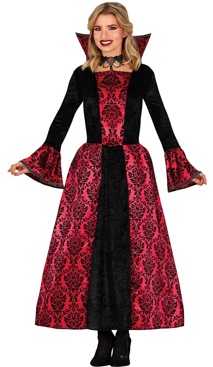 Vampier jurk dames rood
