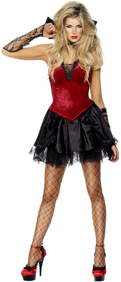 Vampier Pakje Dames Rood Zwart