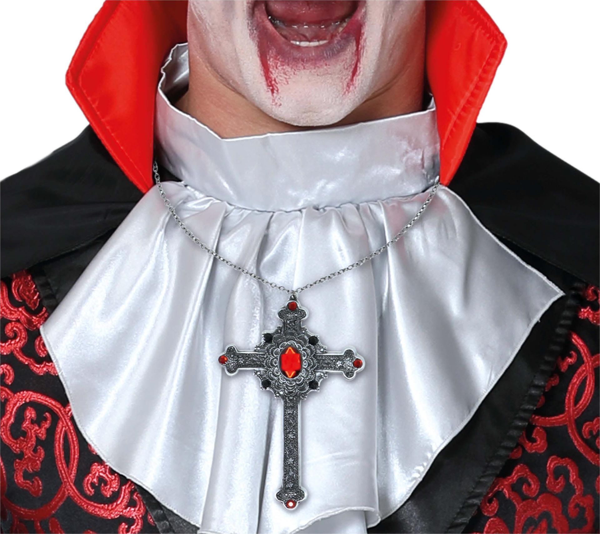 Vampier Robijn Kruis Ketting