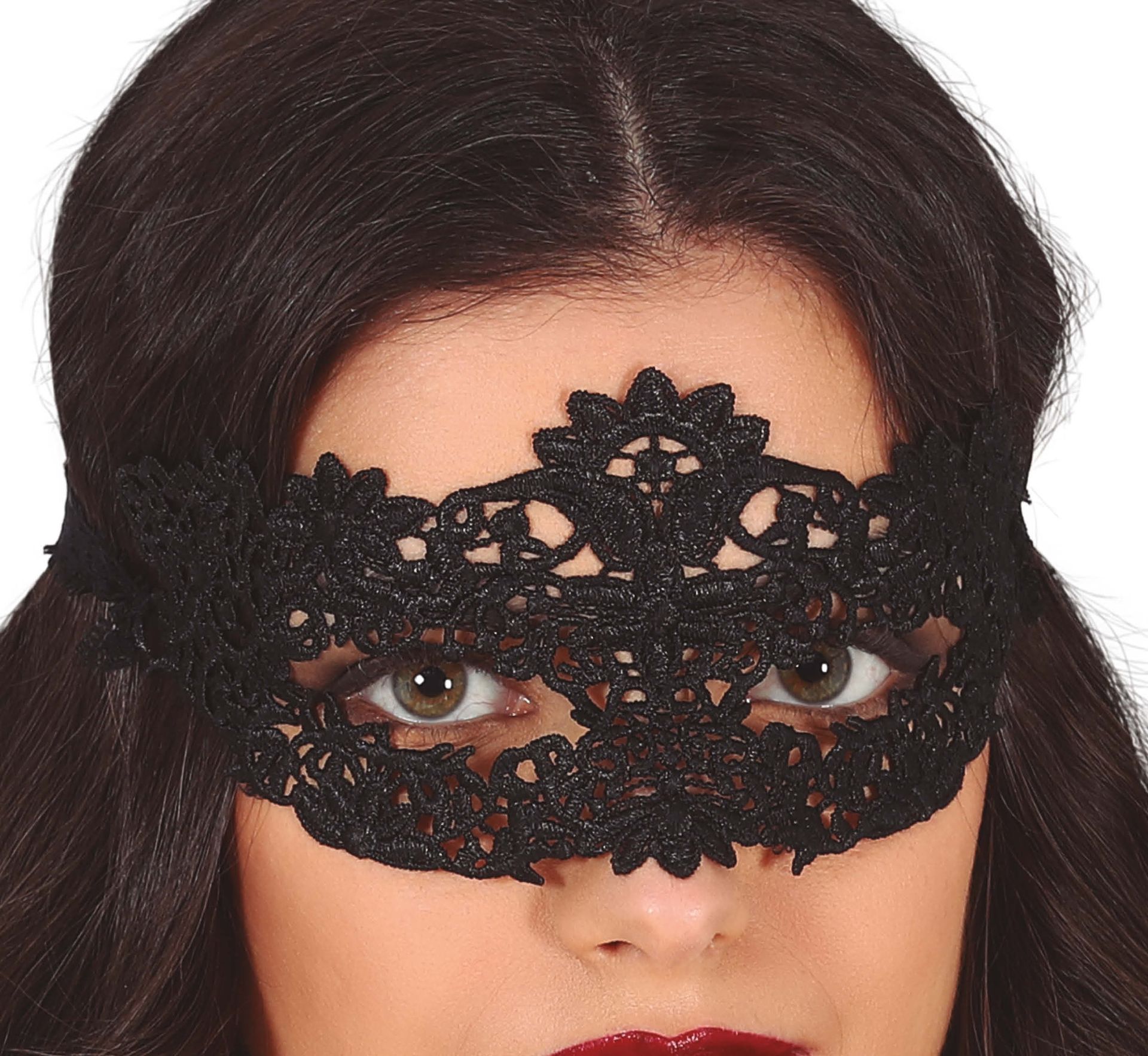 Venetiaans Half Oogmasker Zwart