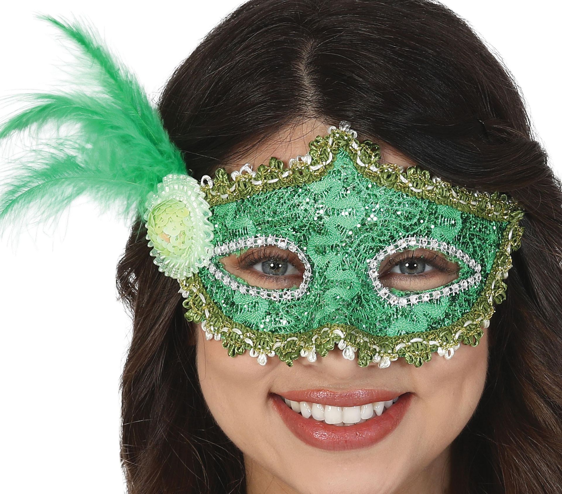 Venetiaans Oogmasker Groen