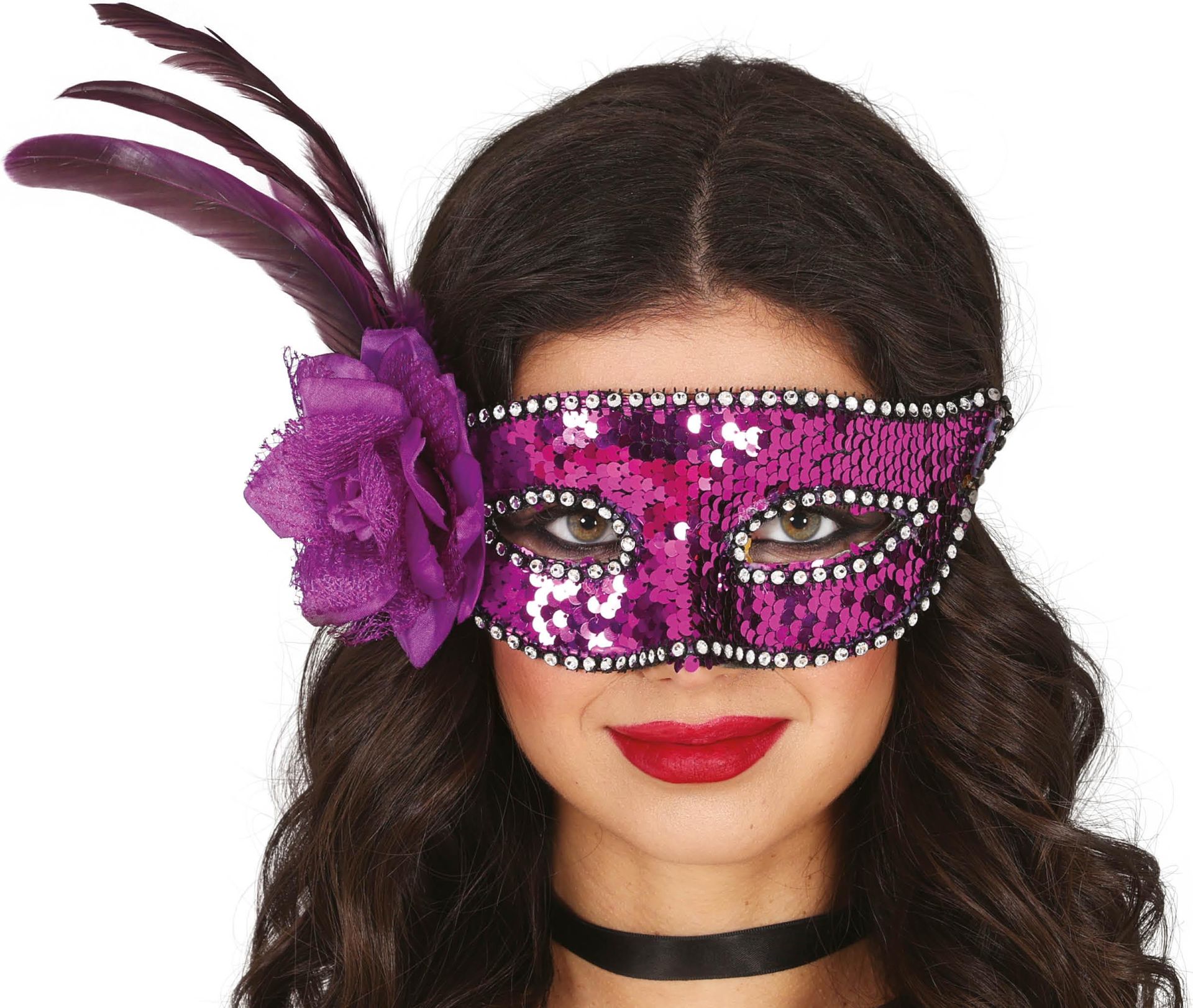 Verenmasker Lila Venetiaans Carnaval