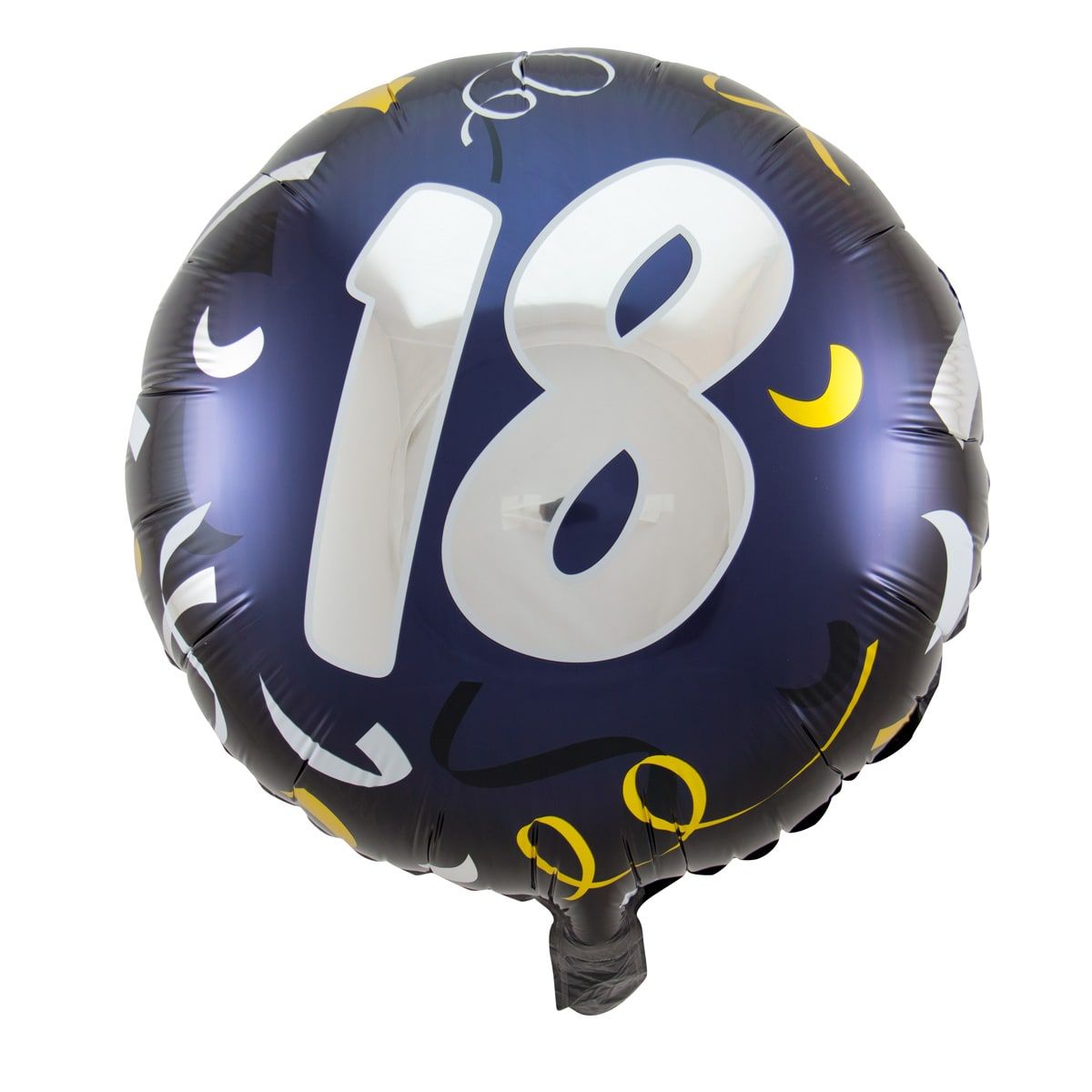 Verjaardag 18 feestelijk folieballon blauw