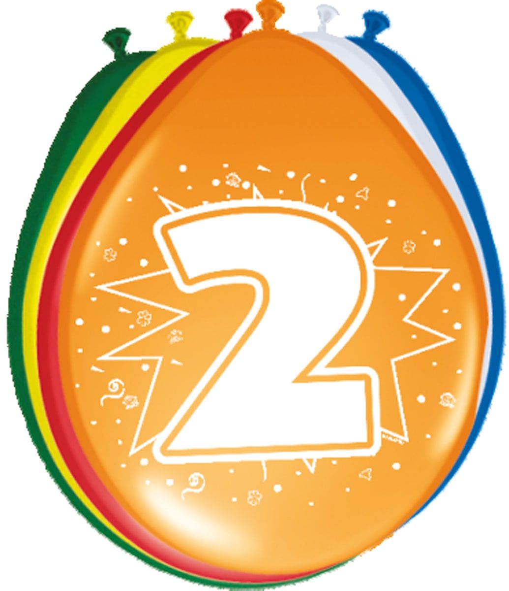 Verjaardag 2 Jaar Ballonnen 8 Stuks
