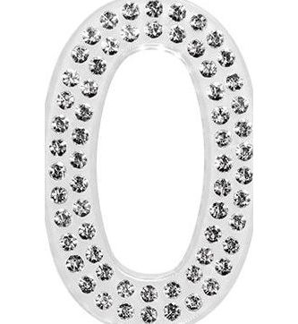 Verjaardag Taarttopper Diamant Cijfer 0 Zilver