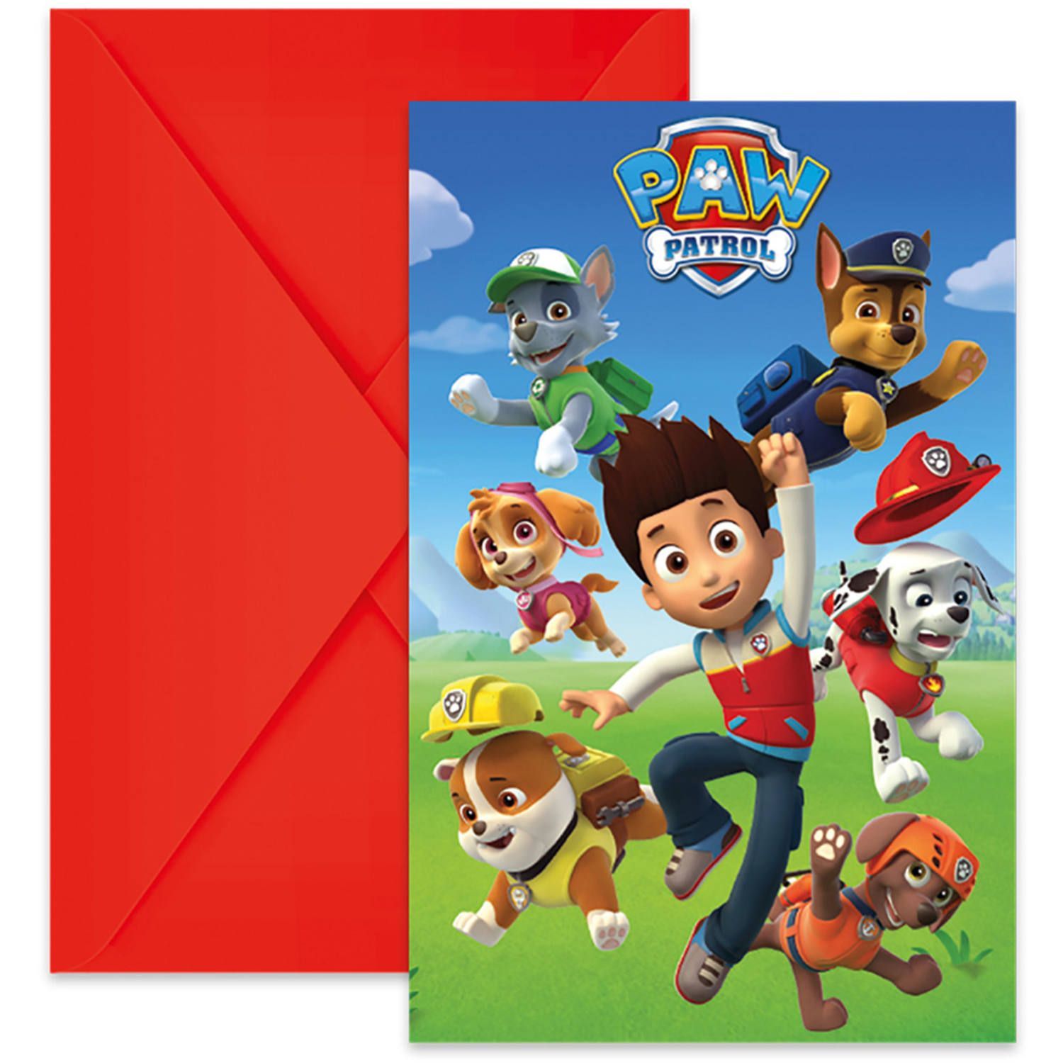 Verjaardag Uitnodigingskaarten Paw Patrol
