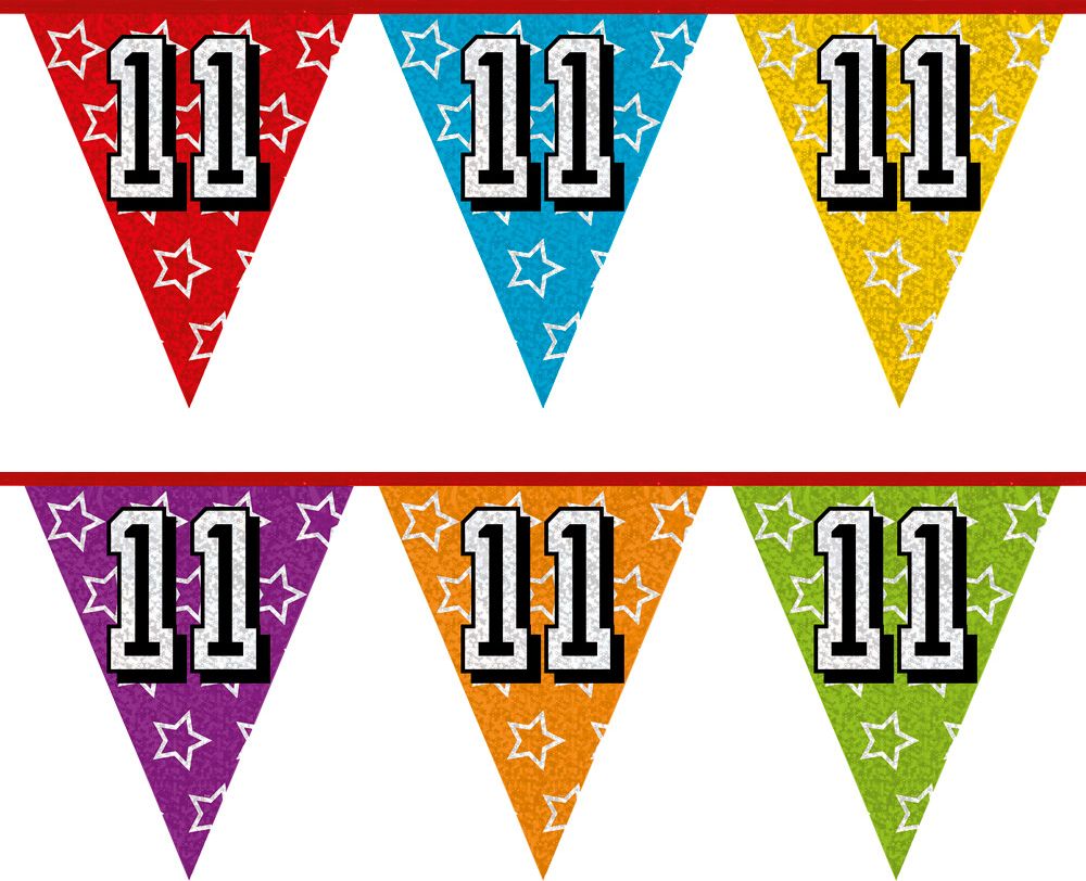 Verjaardag vlaggetjes 11 jaar