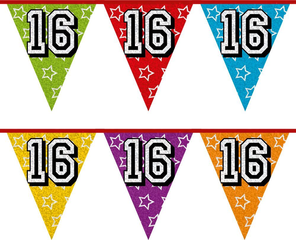 Verjaardag Vlaggetjes 16 Jaar
