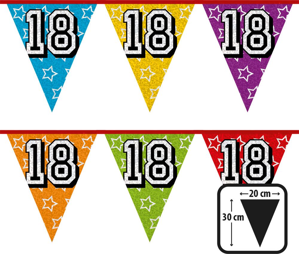Verjaardag Vlaggetjes 18 Jaar